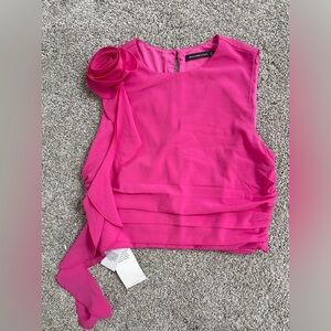 Rosette Ruffle Set Top